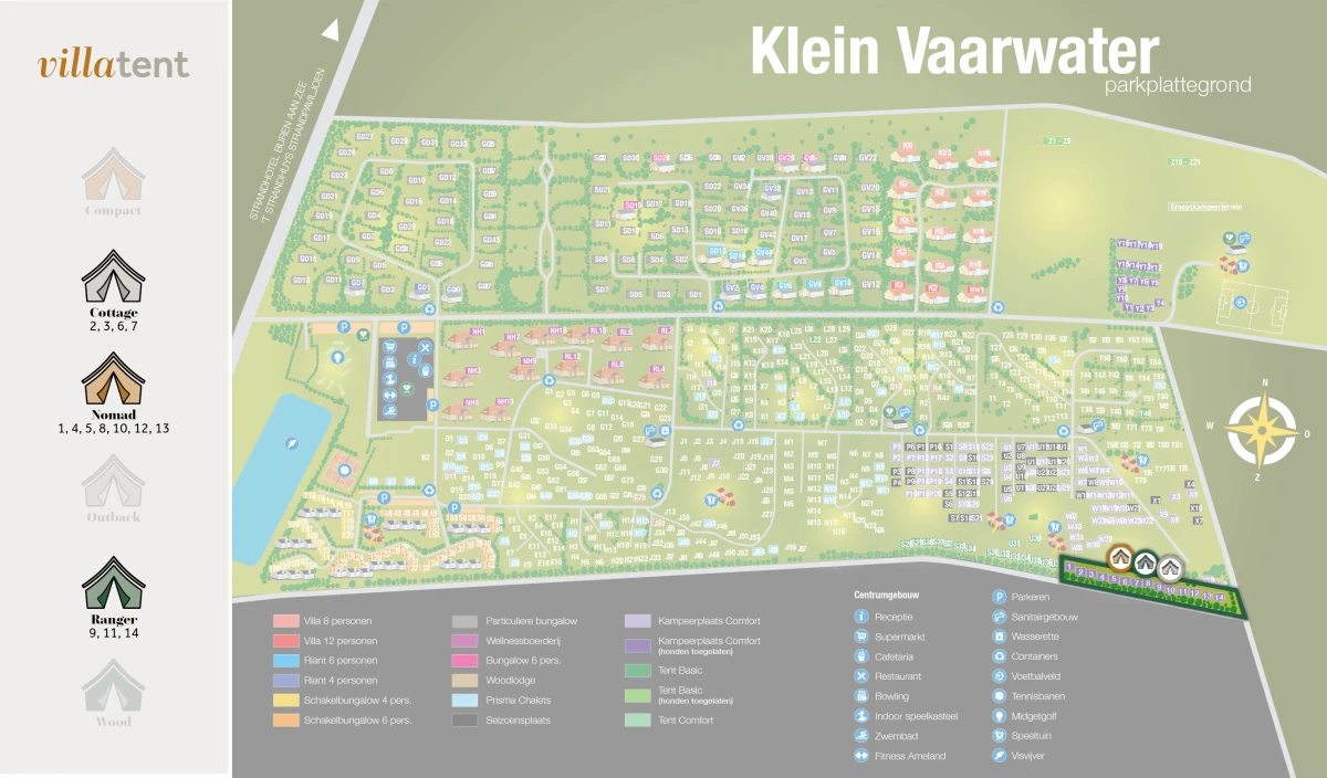 plattegrond-vakantiepark-klein-vaarwater-2022