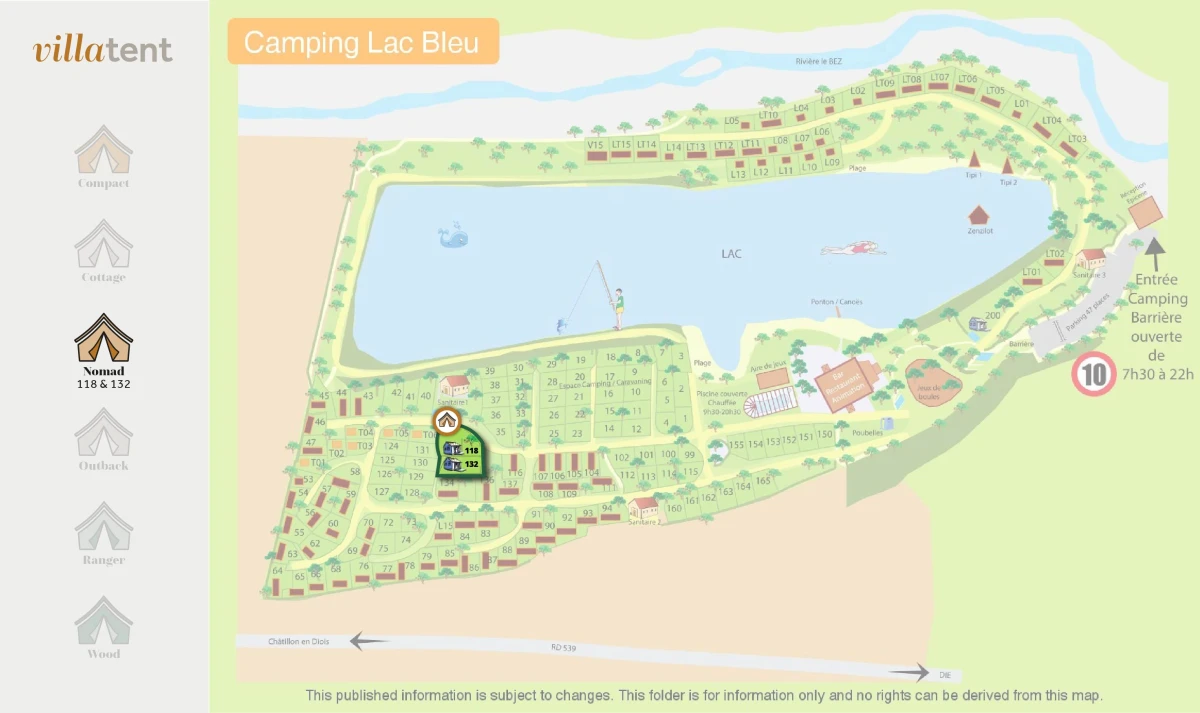 plattegrond-camping-le-lac-bleu-2022