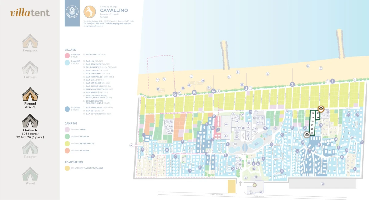 Villatent-Plattegrond-Camping-Village-Cavallino-2024