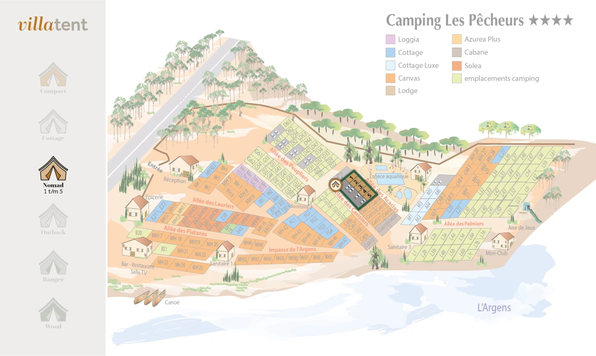 plattegrond-camping-les-pêcheurs-2022