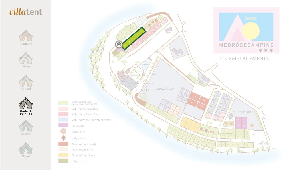 Villatent-Plattegrond-Medrose-Camping-2024